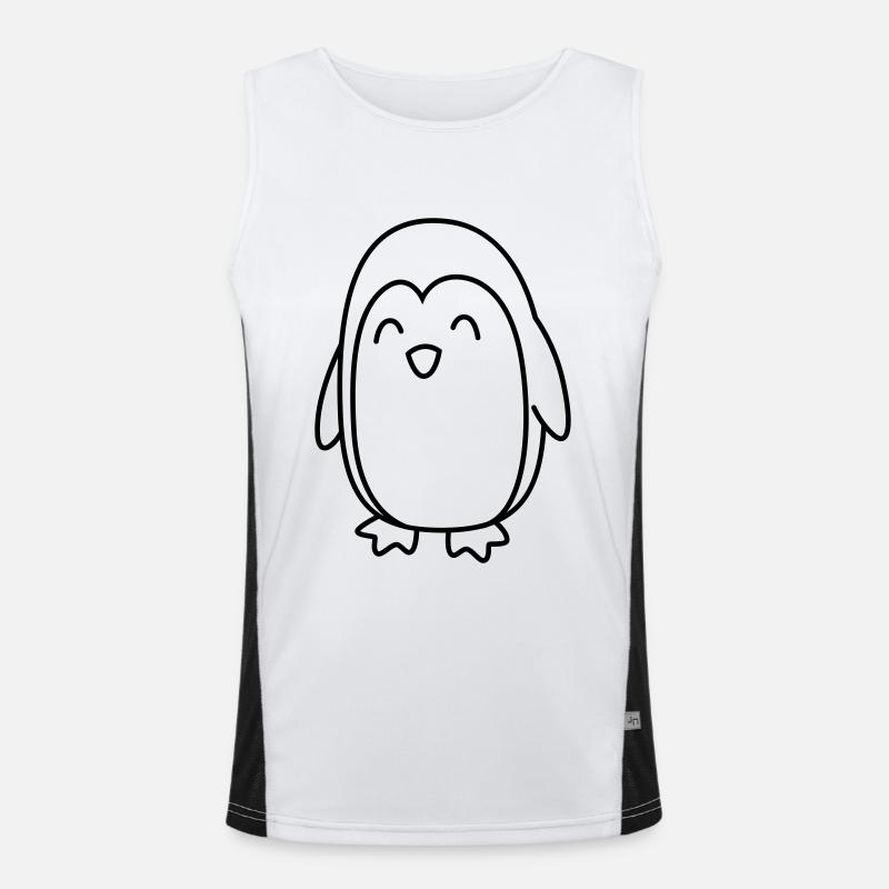Penguin Comic Animal Men's Functional Contrast Tank Top 