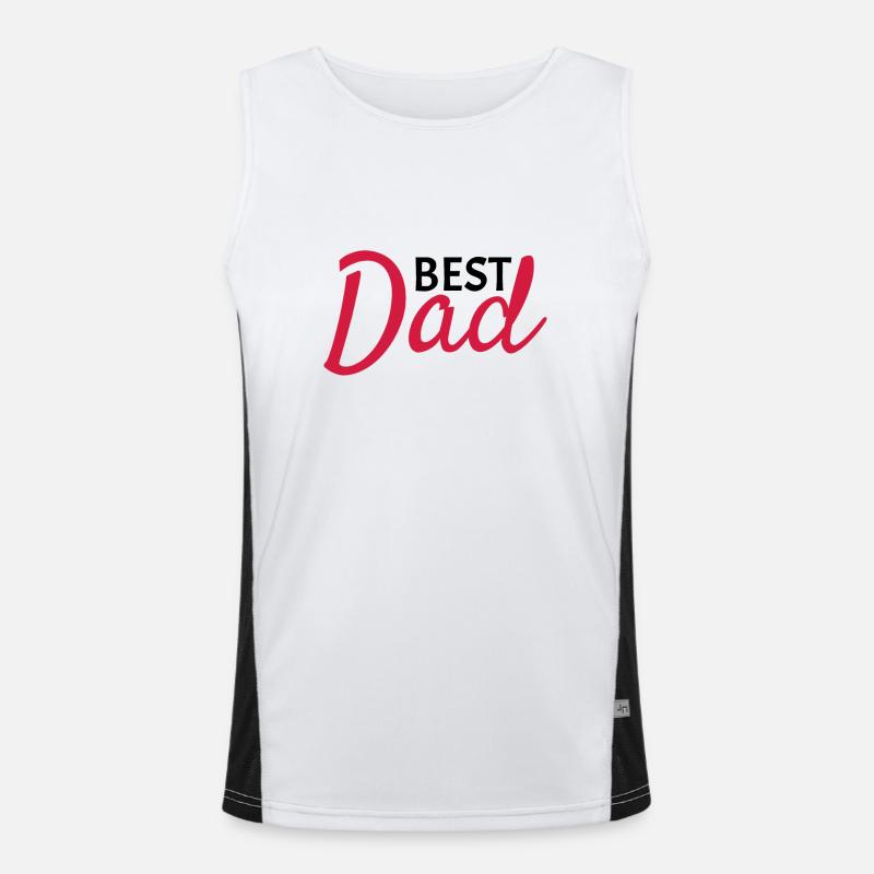 Best Dad Men's Functional Contrast Tank Top 