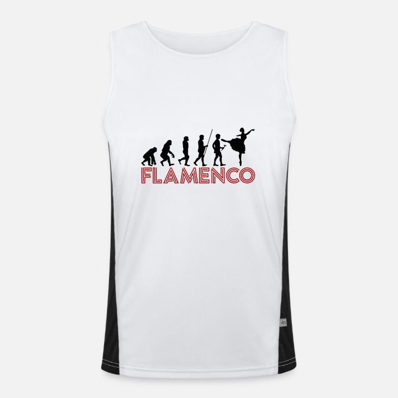Flamenco Evolution - Black Men's Functional Contrast Tank Top 