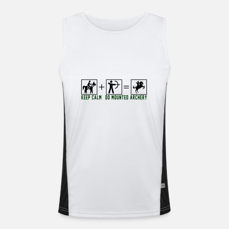 Keep Calm Do Mounted Archery - black Funktionelles Kontrast-Tank Top für Männer 