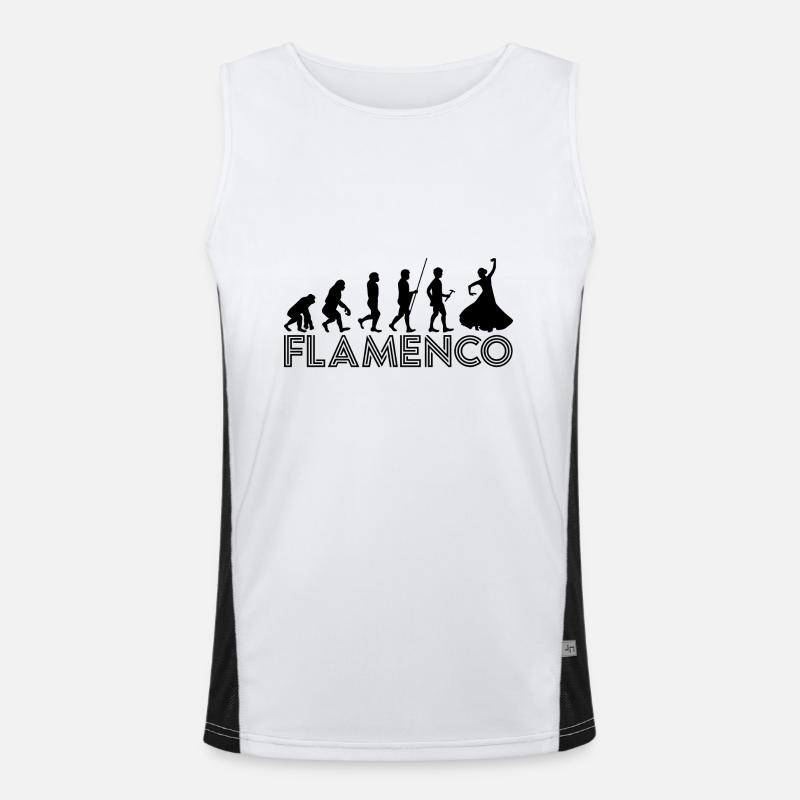 Flamenco Evolution 2 - Black - Men's Functional Contrast Tank Top  - white/black