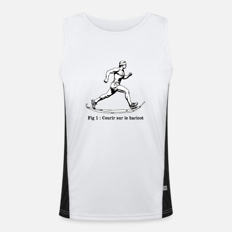 COURIR SUR LE HARICOT (running, jogging, footing) Débardeur respirant contrasté Homme 