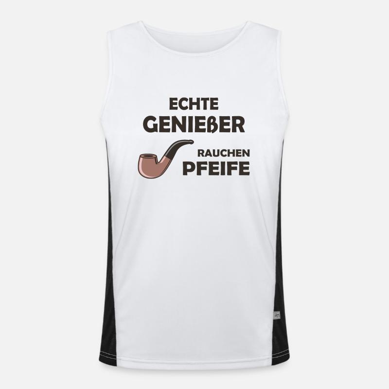 Pfeife Spruch Funktionelles Kontrast-Tank Top für Männer 