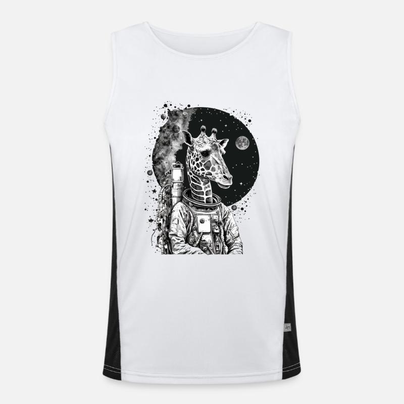 Girafe dans l’espace Débardeur respirant contrasté Homme 