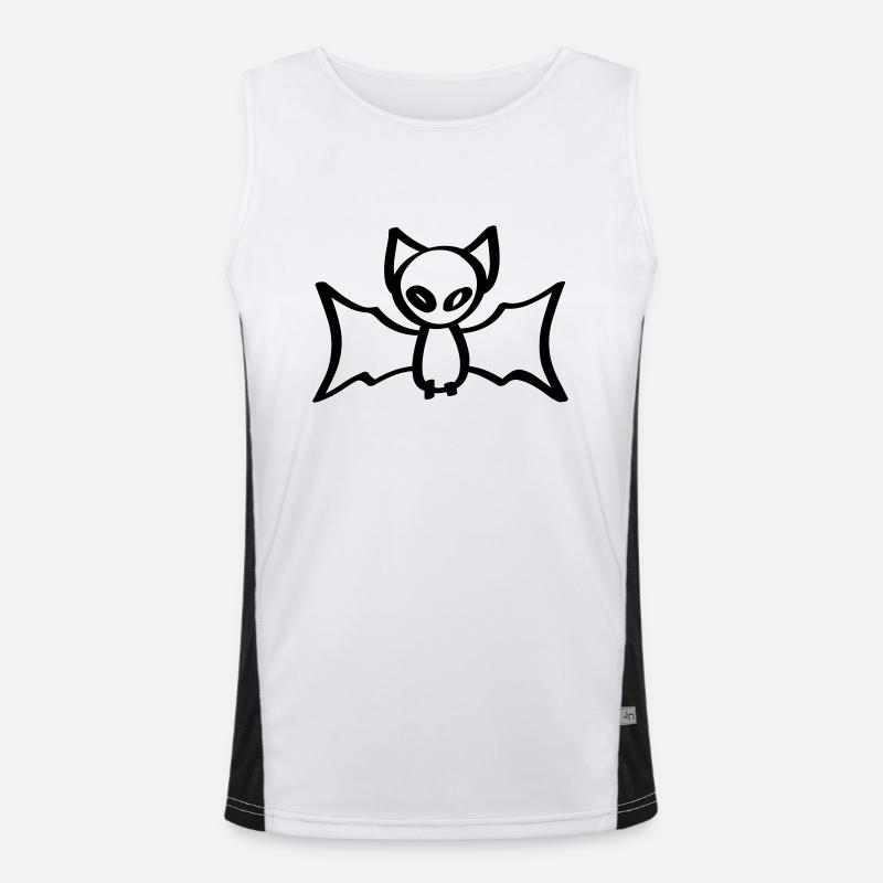 fledermaus halloween bat Funktionelles Kontrast-Tank Top für Männer 