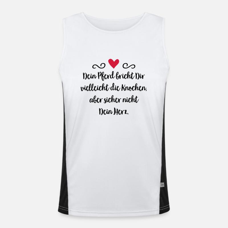 Pferd Funktionelles Kontrast-Tank Top für Männer 