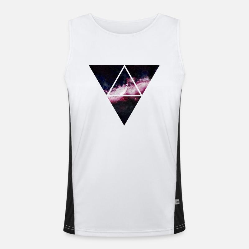triangle galaxy Men's Functional Contrast Tank Top 