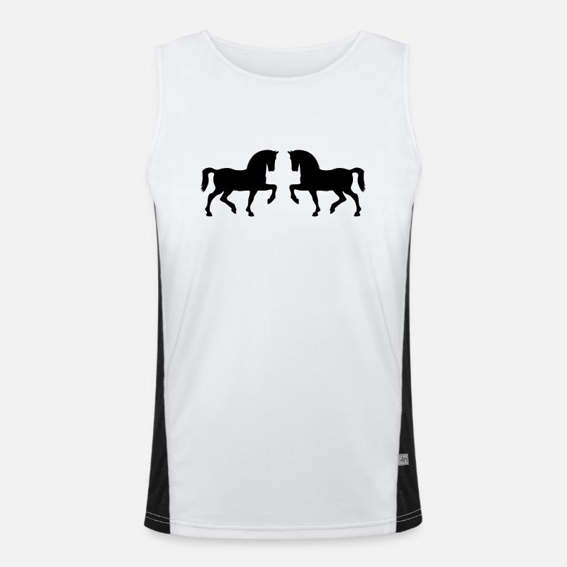 Two proud horses Men's Functional Contrast Tank Top 