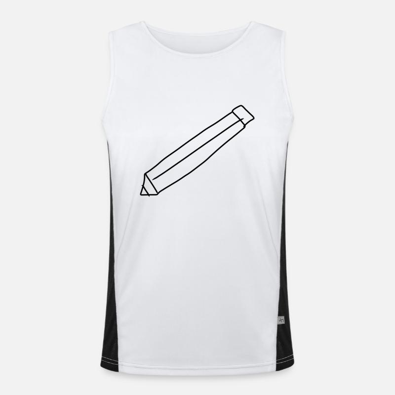 Pen Icon Draw Men's Functional Contrast Tank Top 