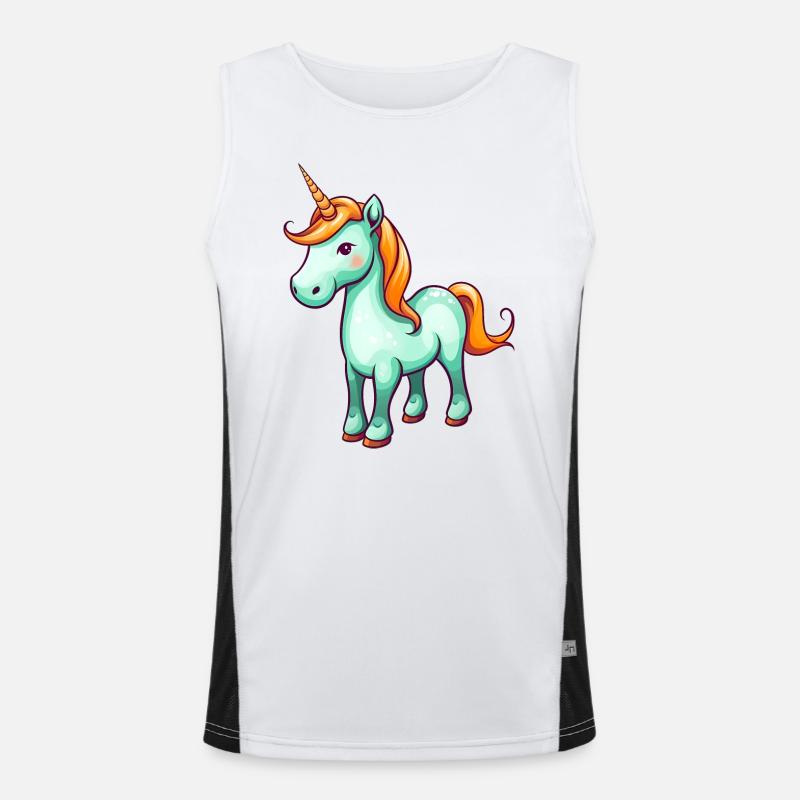 Licorne turquoise Débardeur respirant contrasté Homme 