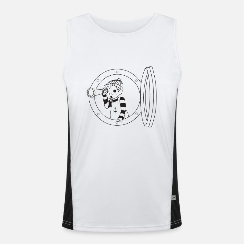 Matrose der Sohn Funktionelles Kontrast-Tank Top für Männer 