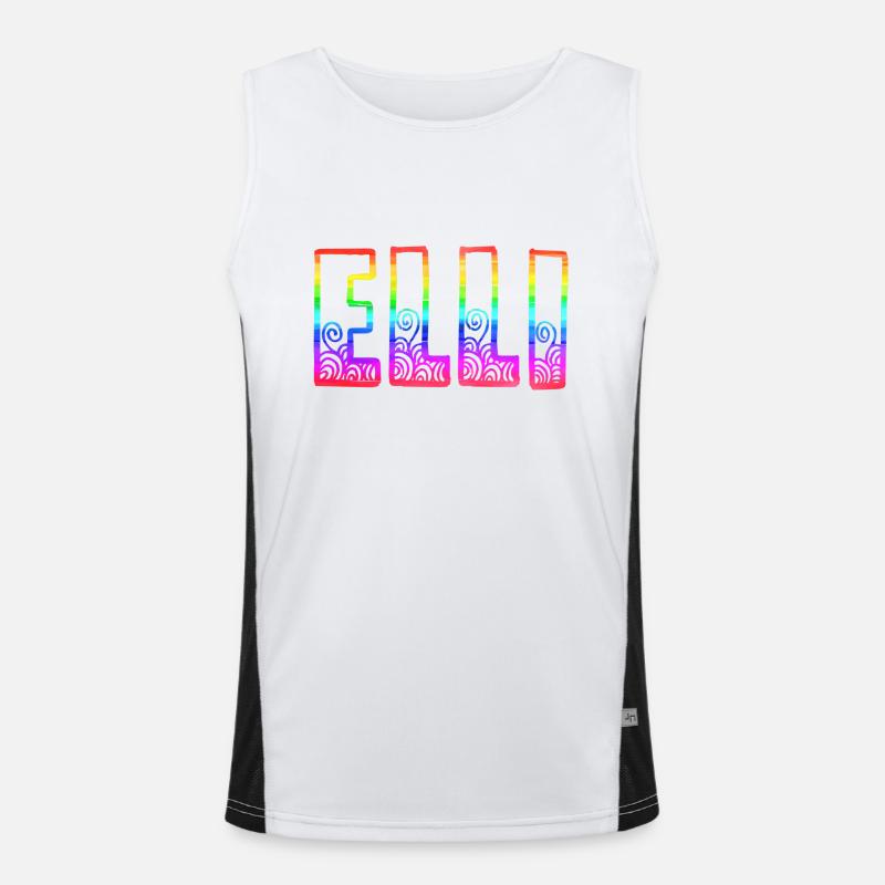 elli rs regenbogen Funktionelles Kontrast-Tank Top für Männer 