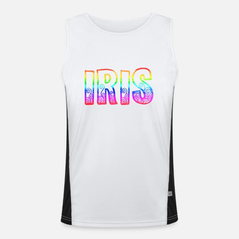 iris rs regenbogen Funktionelles Kontrast-Tank Top für Männer 