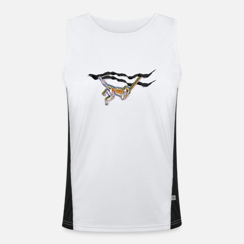Affe / Äffchen hängt ab und chillt Funktionelles Kontrast-Tank Top für Männer 