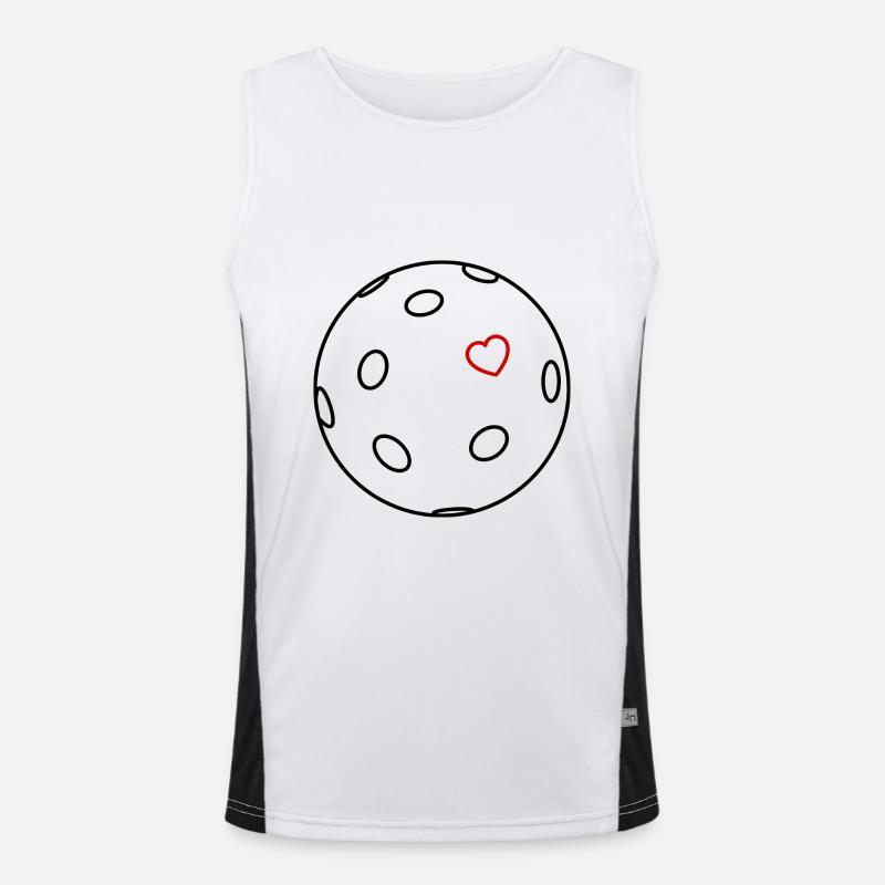 Floorball - einfach Liebe Funktionelles Kontrast-Tank Top für Männer 