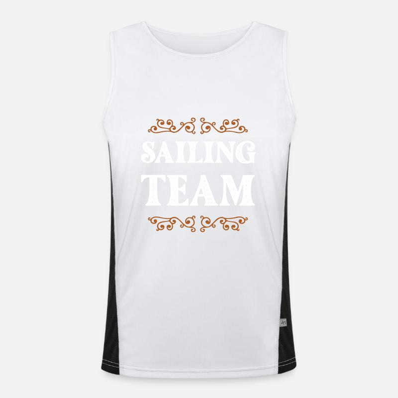 Sailing Crew - Men's Functional Contrast Tank Top  - white/black