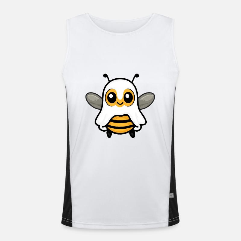 Biene Halloween Comic Geist Funktionelles Kontrast-Tank Top für Männer 