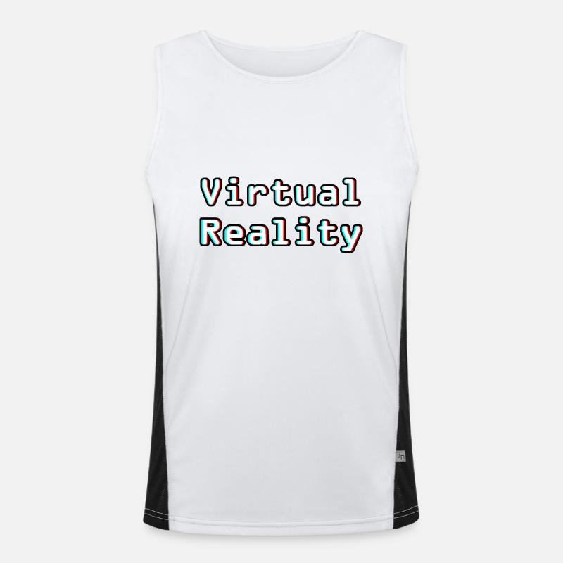 Virtual Reality Unleashed - Digital Art - Men's Functional Contrast Tank Top  - white/black