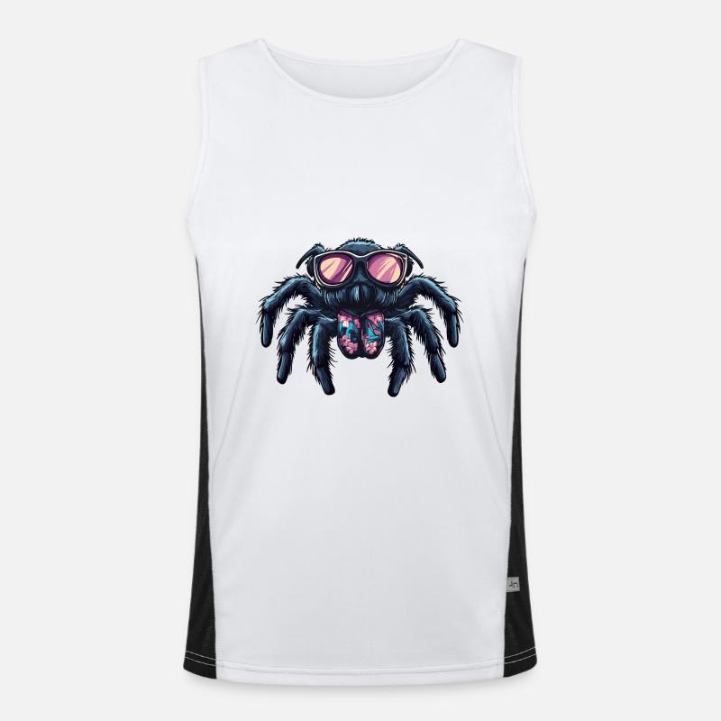 Tarantula Comic Funny Summer - Men's Functional Contrast Tank Top  - white/black