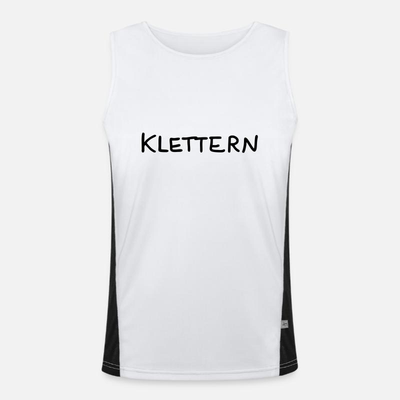 Klettern - Text Funktionelles Kontrast-Tank Top für Männer 