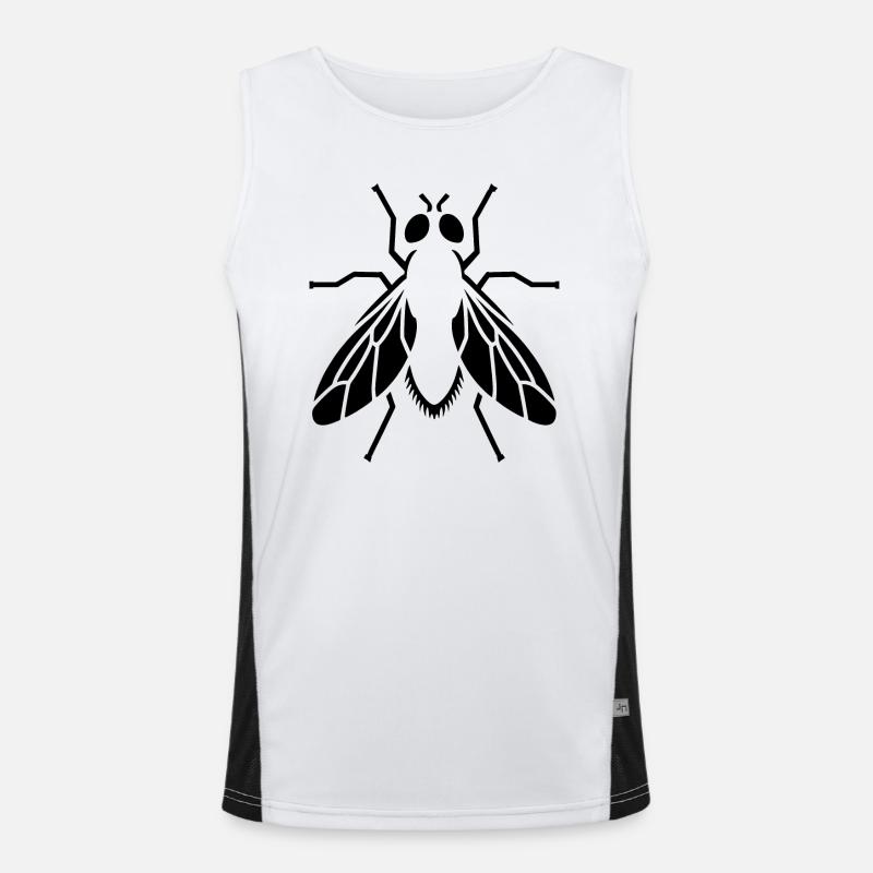 Noeud papillon insecte silhouette minimaliste simple Débardeur respirant contrasté Homme 