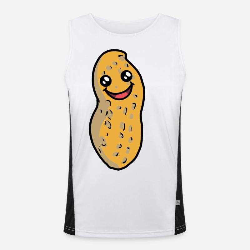 peanut nut friendly sympathetic nice emotion Men's Functional Contrast Tank Top 