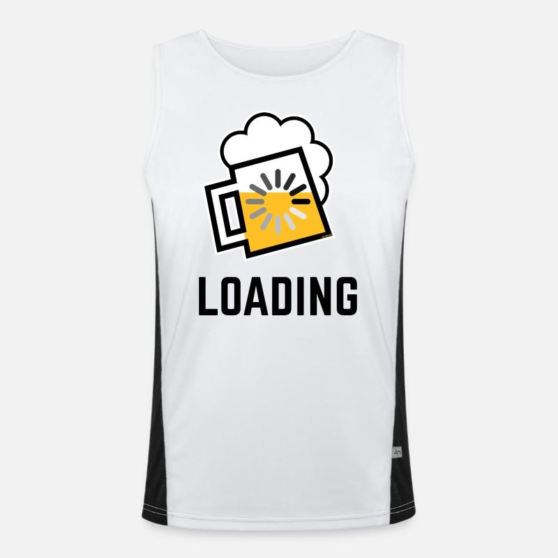 Beer Loading (Drinking In Progress / Positive / \) Men's Functional Contrast Tank Top 