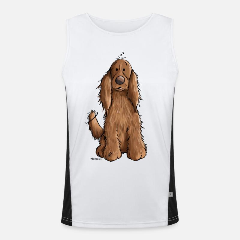 English Cocker Spaniel Men's Functional Contrast Tank Top 