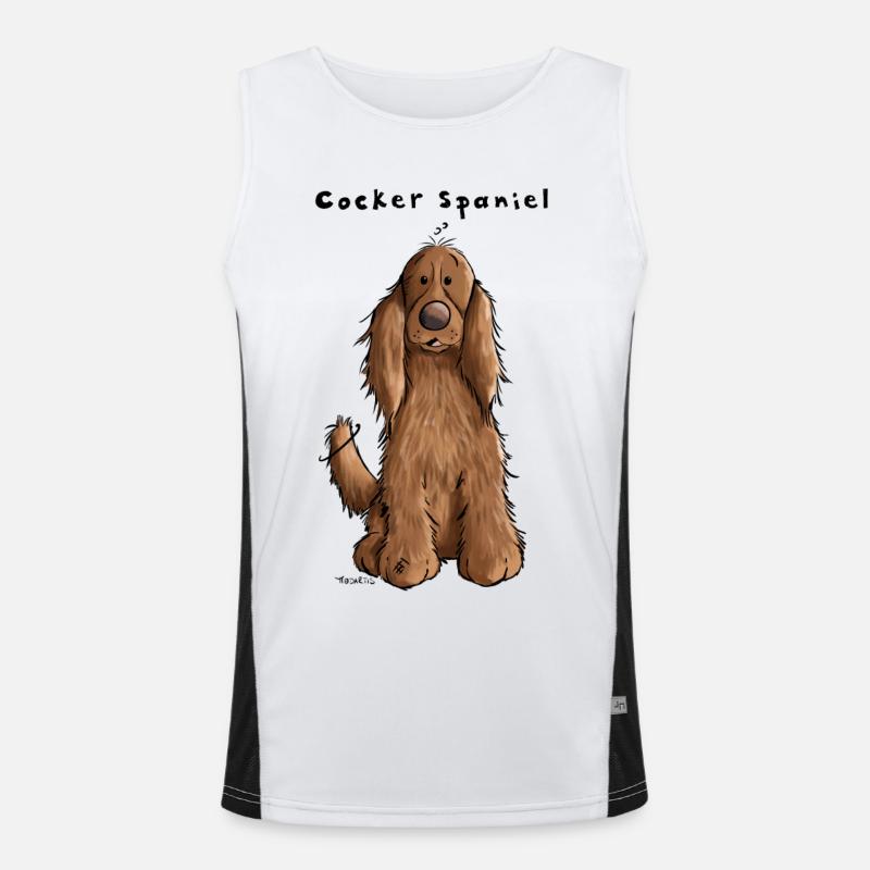 Der Cocker Spaniel Funktionelles Kontrast-Tank Top für Männer 