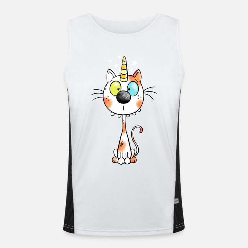 Mignon chat comique Débardeur respirant contrasté Homme 