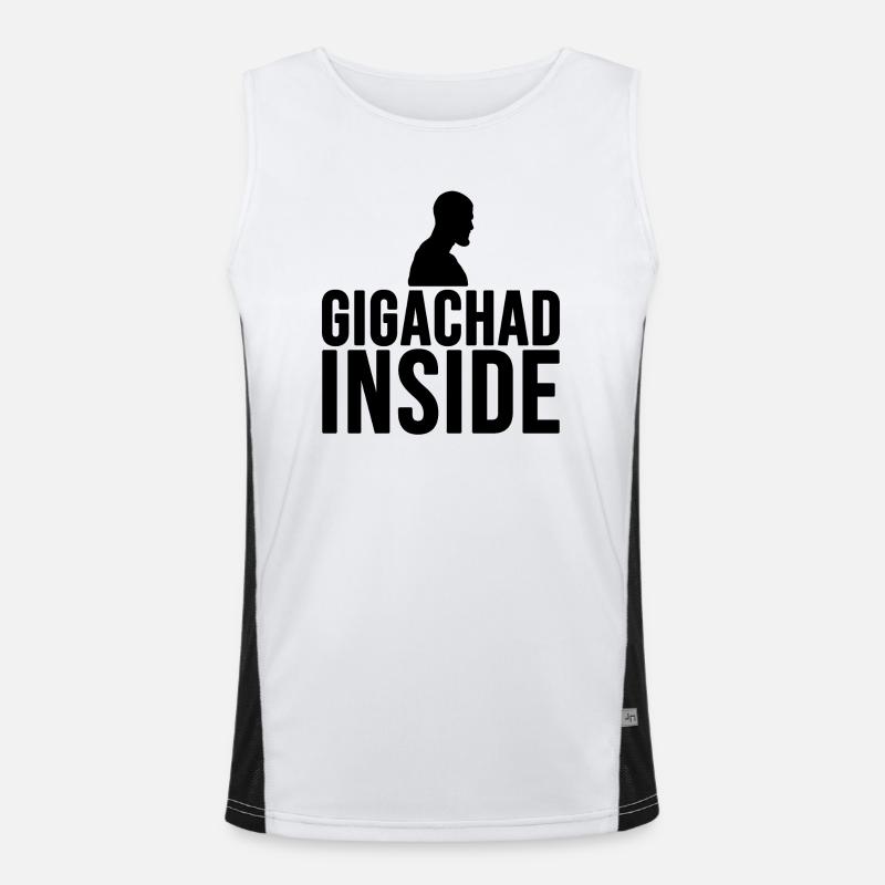 Gigachad inside (noir) Débardeur respirant contrasté Homme 