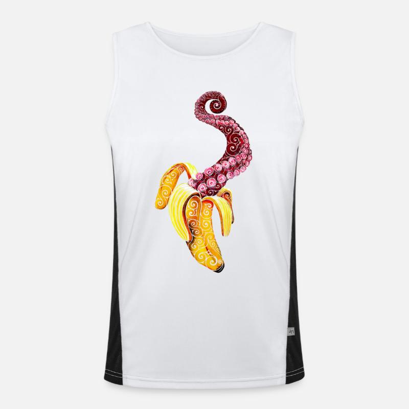 Swirly Mutant-Banana Men's Functional Contrast Tank Top 
