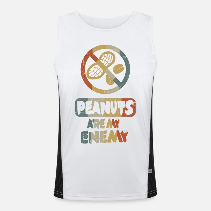 Peanuts are my enemies Men's Functional Contrast Tank Top 