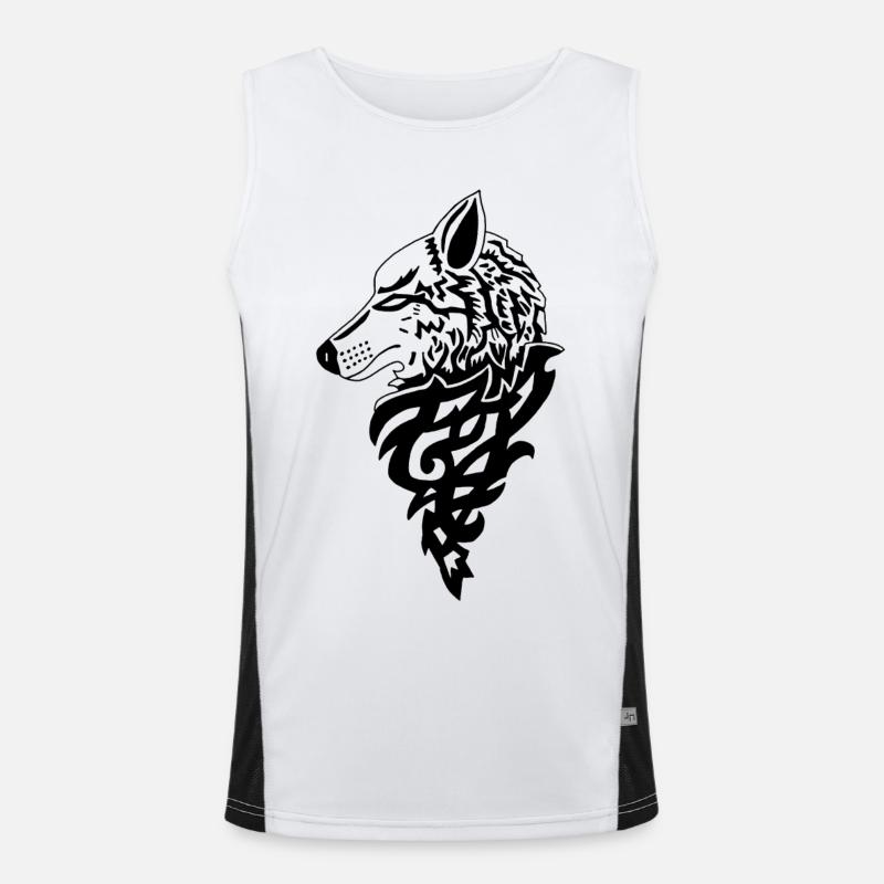 Black Wolf Forest Genius Men's Functional Contrast Tank Top 