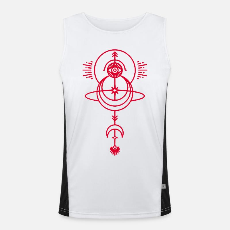 Red Magic Symbol Men's Functional Contrast Tank Top 
