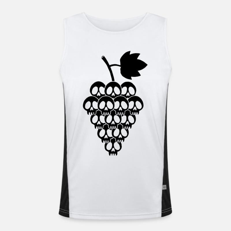 Black grape skulls Men's Functional Contrast Tank Top 
