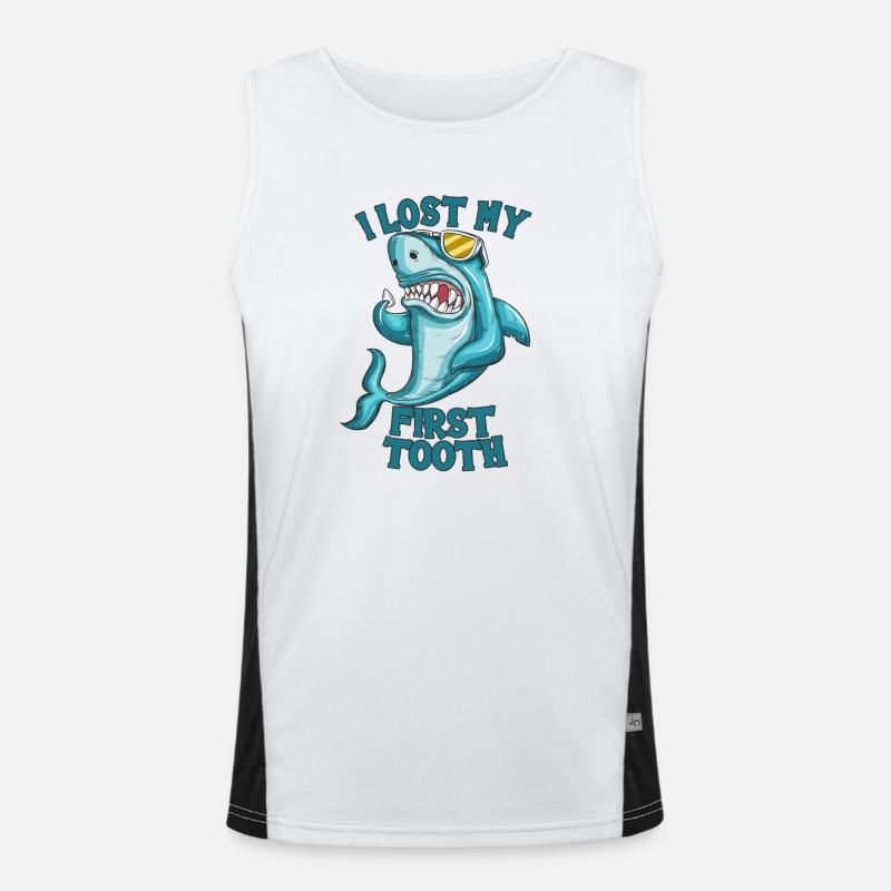 Tooth tooth gap dental practice children pull teeth Men's Functional Contrast Tank Top 