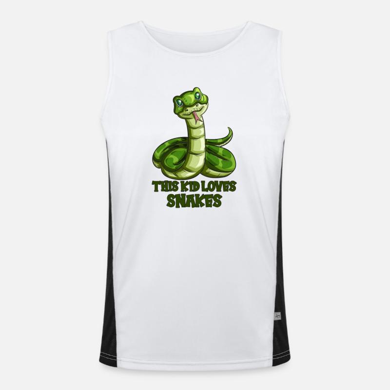 Kind Schlangenoutfit Schlangen Snake Natter Python Funktionelles Kontrast-Tank Top für Männer 