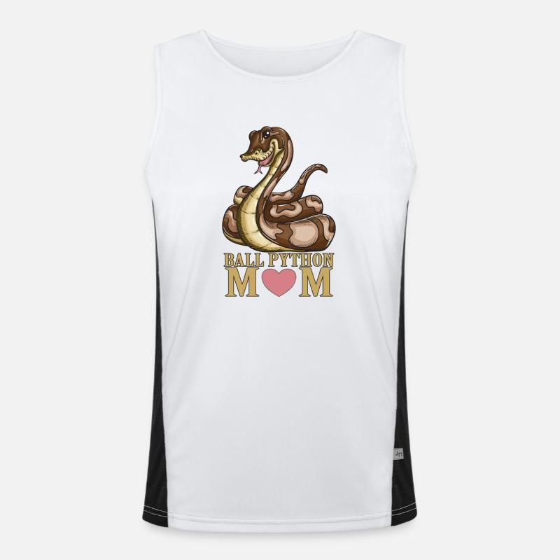 Snake Lover Snake Reptile Ball Python Mom Men's Functional Contrast Tank Top 
