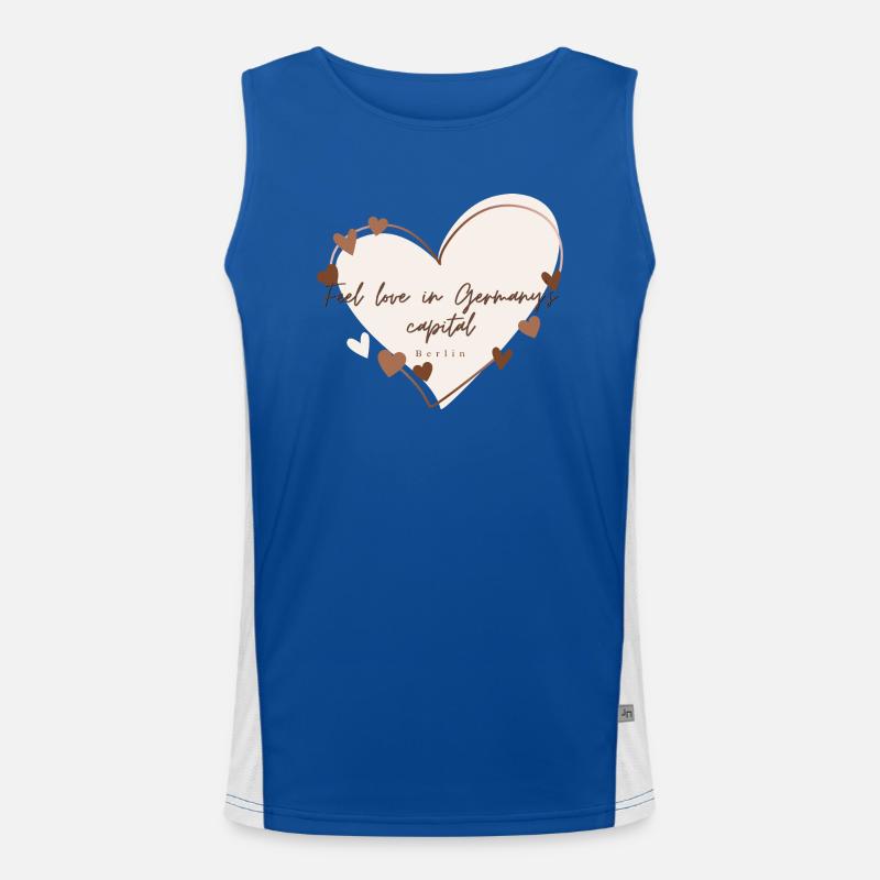 I Love with Heart Berlin Men's Functional Contrast Tank Top 