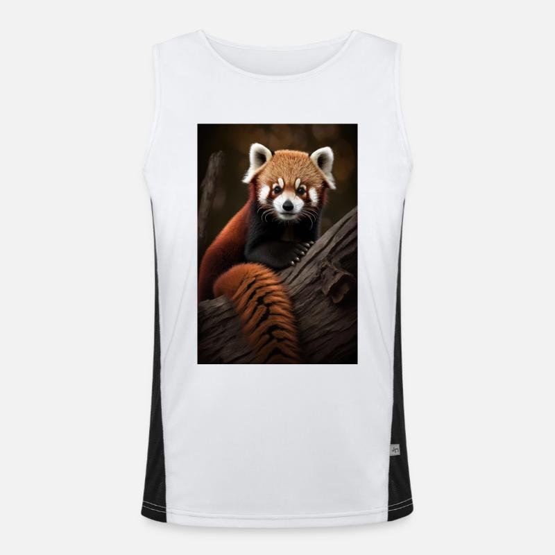 Panda roux mignon Débardeur respirant contrasté Homme 