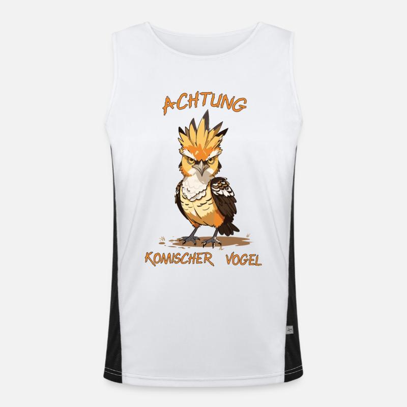 Komischer Vogel Funktionelles Kontrast-Tank Top für Männer 