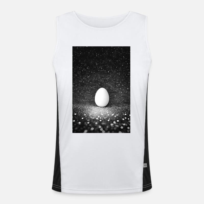 Kosmisches Ei Funktionelles Kontrast-Tank Top für Männer 