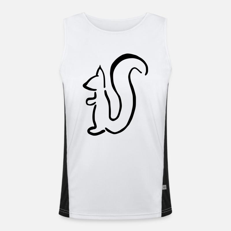 Eichhörnchen Funktionelles Kontrast-Tank Top für Männer 