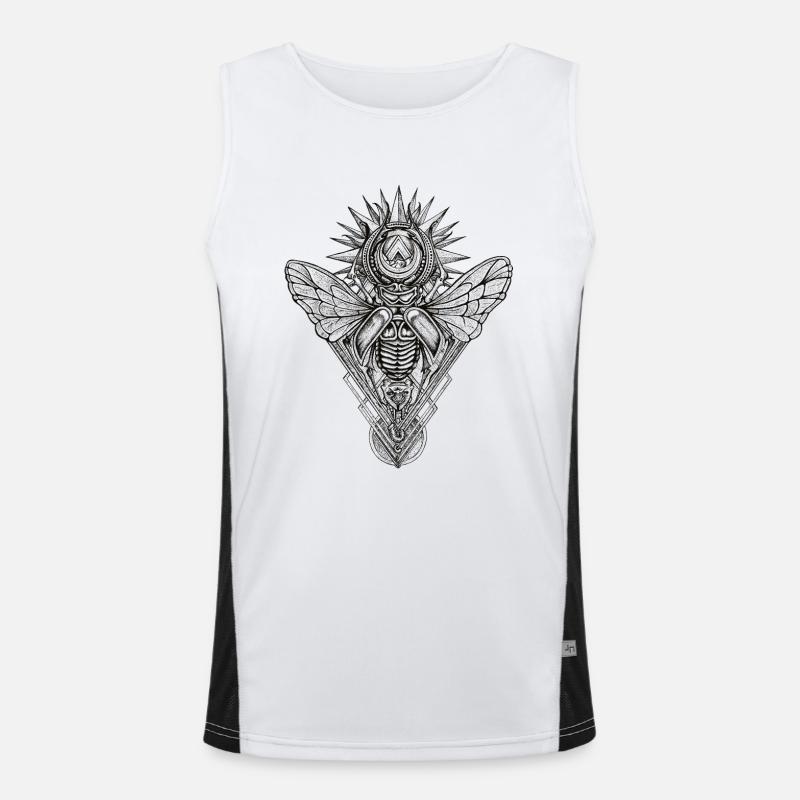 Stag Beetle - Einfarbig Funktionelles Kontrast-Tank Top für Männer 
