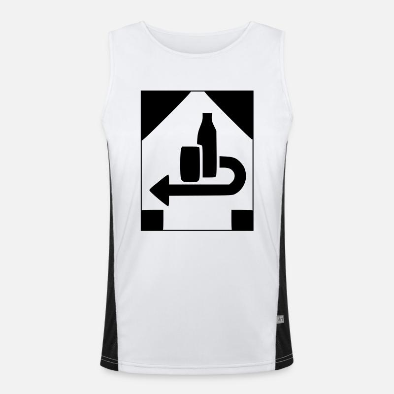 Pfandsymbol Funktionelles Kontrast-Tank Top für Männer 