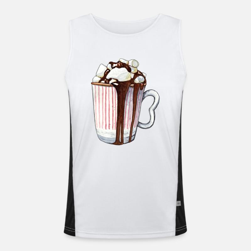 Marshmallow Kakao Funktionelles Kontrast-Tank Top für Männer 