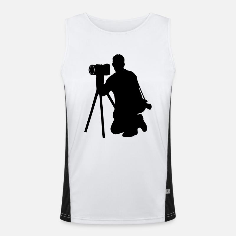 fotograf Funktionelles Kontrast-Tank Top für Männer 