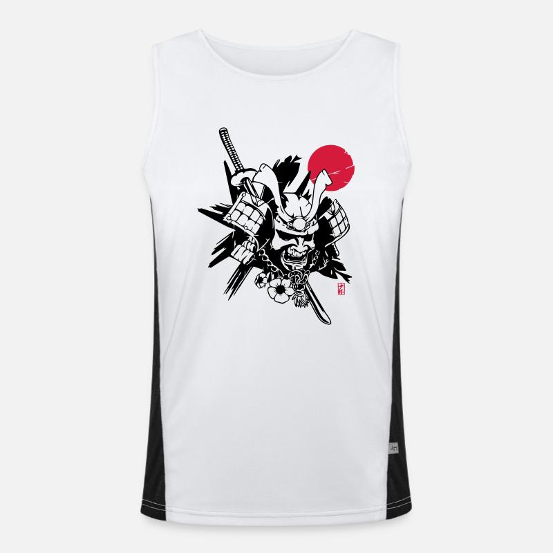 . Samurai Vector Funktionelles Kontrast-Tank Top für Männer 