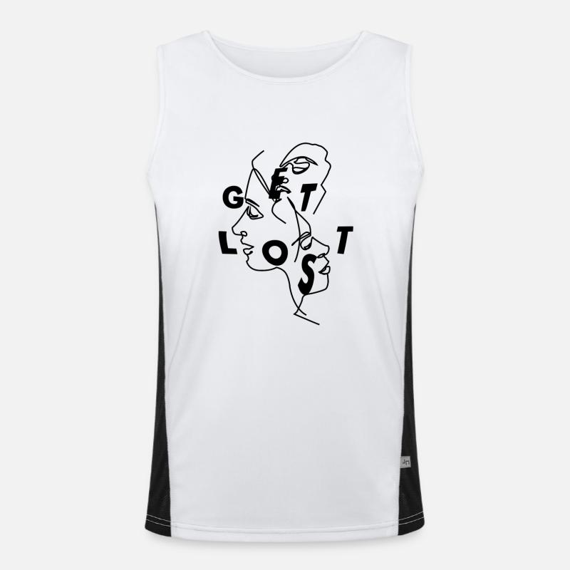 Get Lost! Funktionelles Kontrast-Tank Top für Männer 